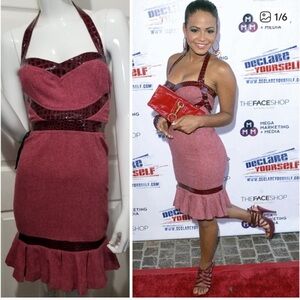 Bebe Pinup Style halter dress